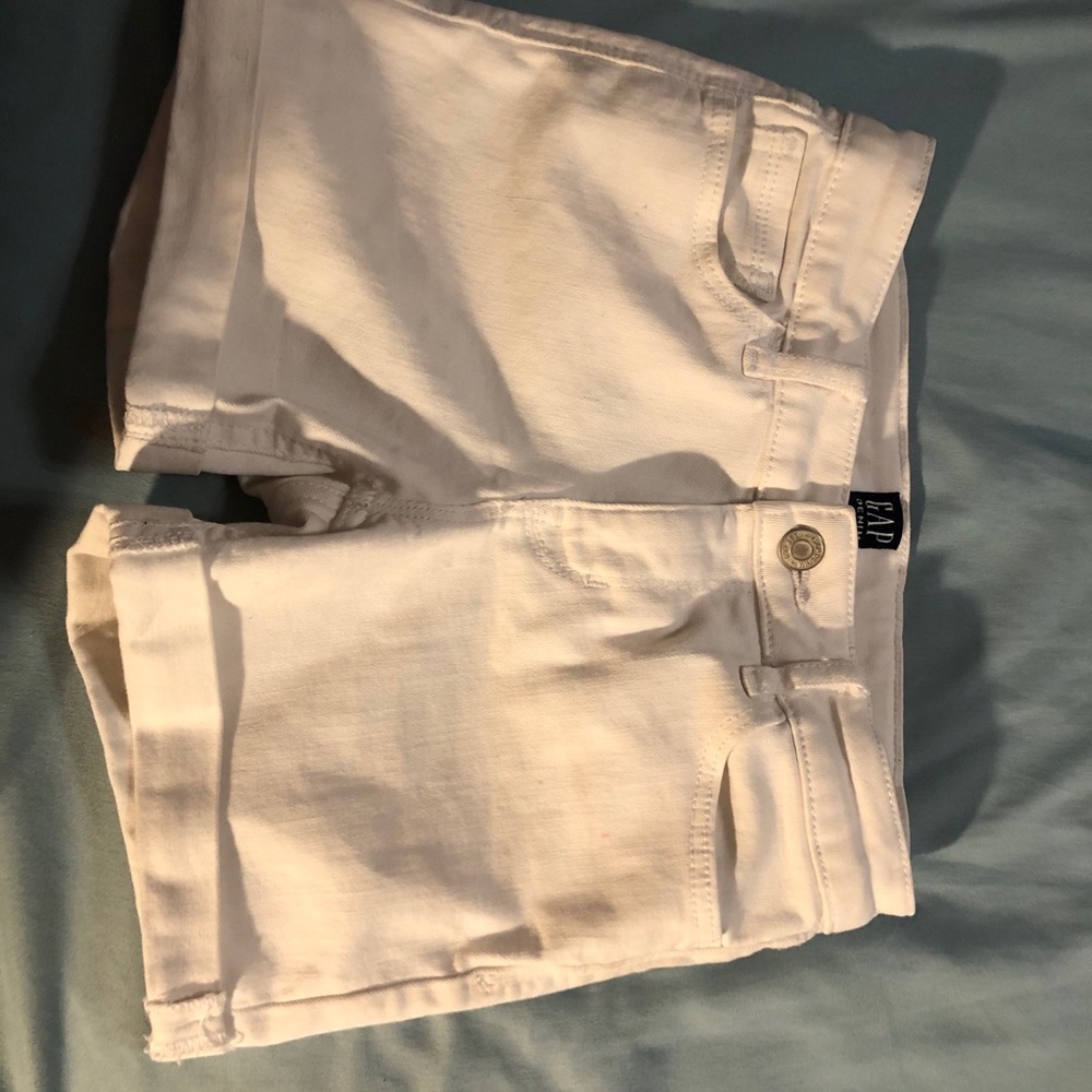 Size 10 white denim shorts bundle Gap Justice